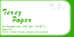 terez pager business card